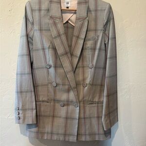 CAbi Gray Double Breasted Blazer